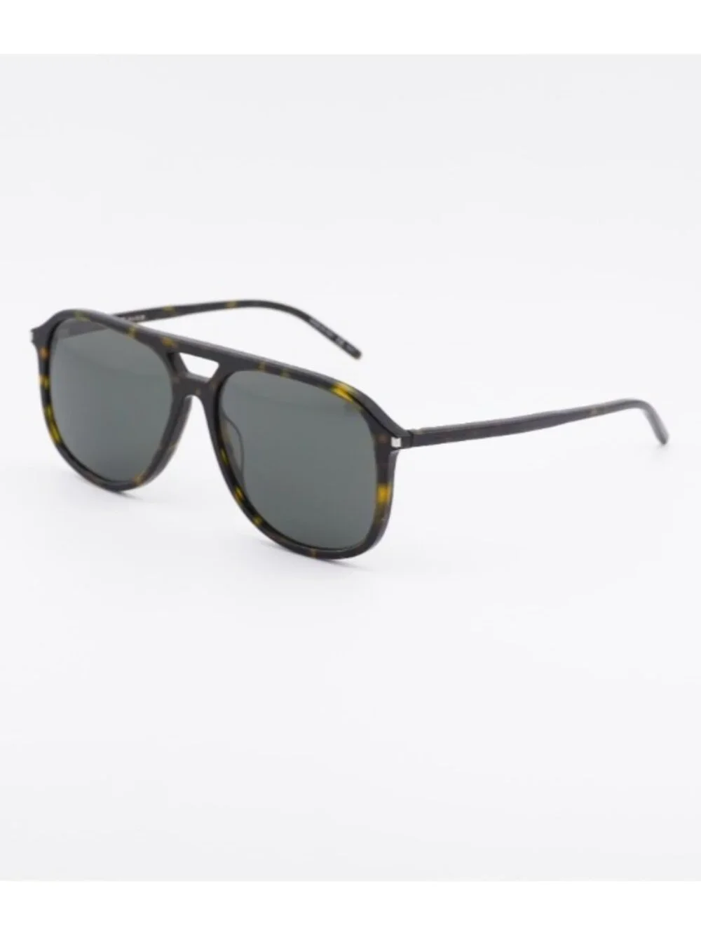 Saint Laurent SL476 004 Sunglasses Havana Aviator Frame, Grey Lenses